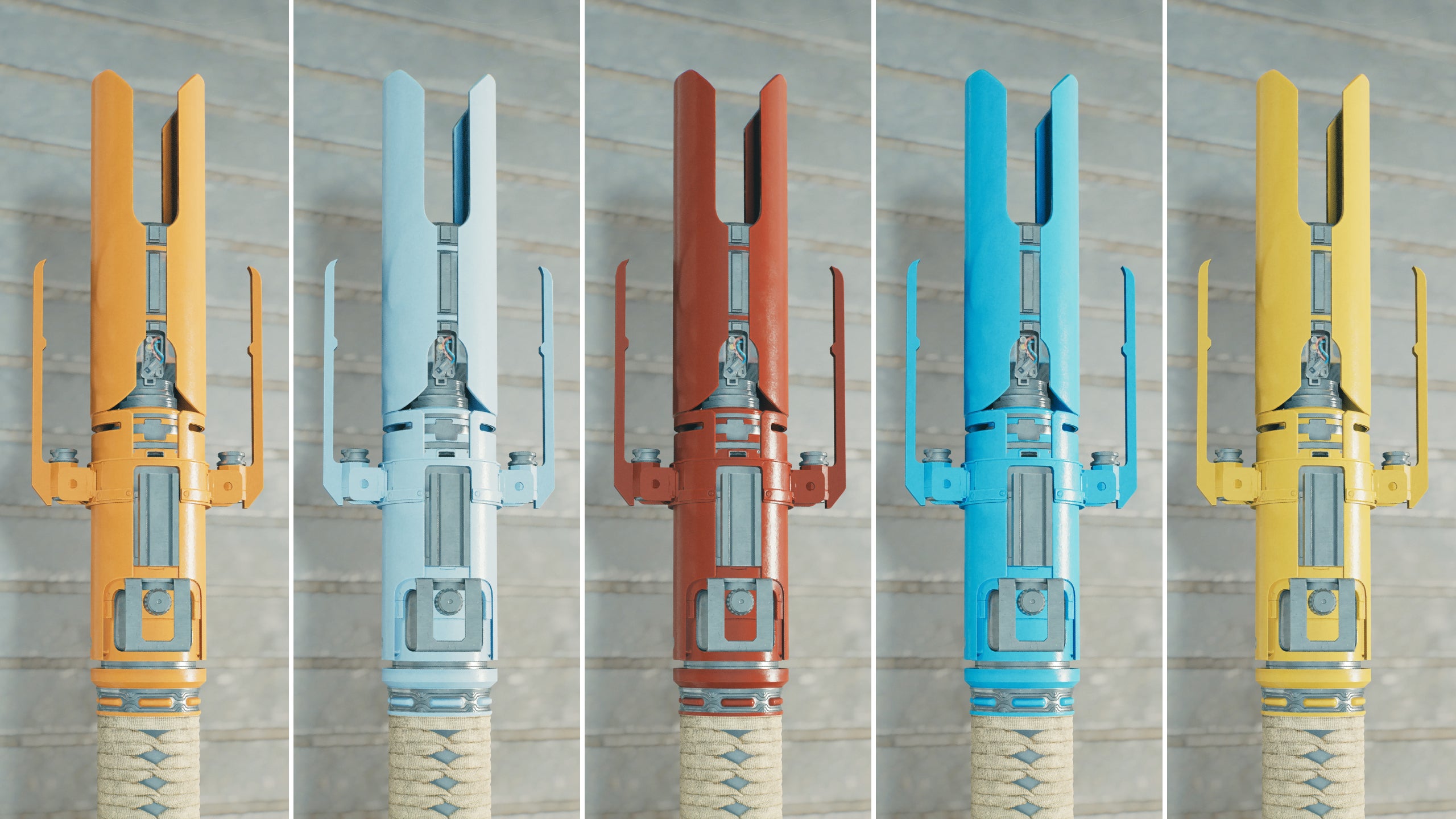 A close-up of part of a lightsaber on a Workbench in Jedi: Survivor.