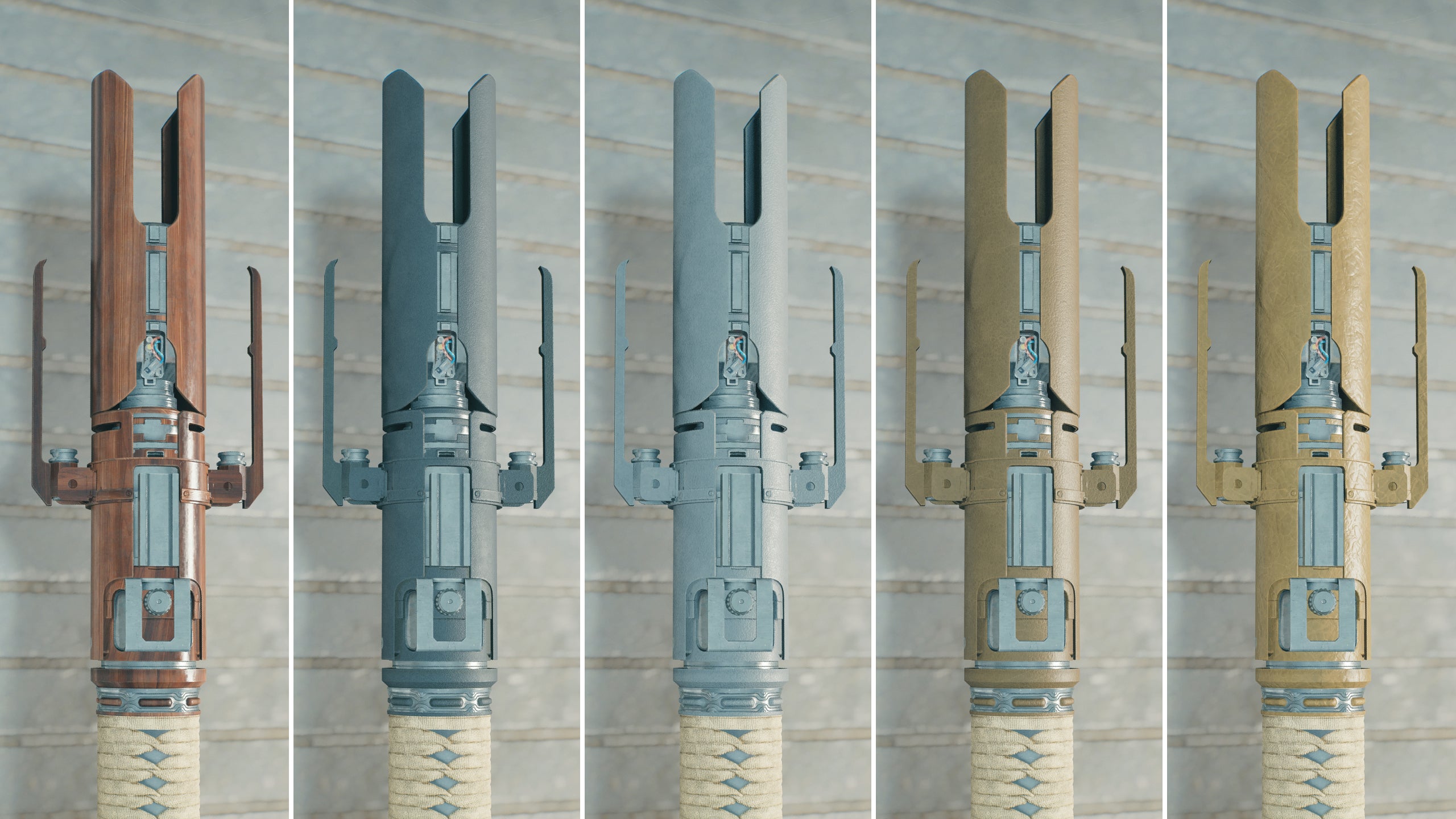 Star Wars Jedi Survivor lightsaber parts and materials Rock Paper Shotgun