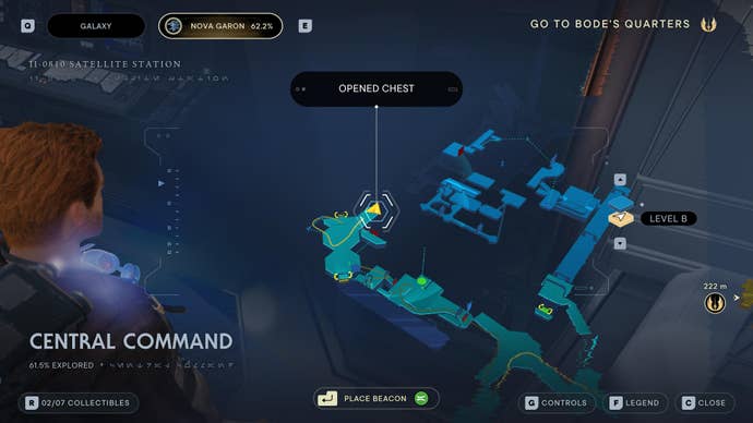 Part of the map of Nova Garon in Jedi: Survivor.