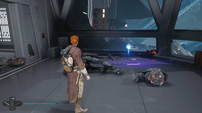 Cal steps over imperial bodies towards an Essence on Nova Garon in Jedi: Survivor.