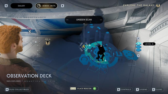 Part of the map of Koboh in Jedi: Survivor.