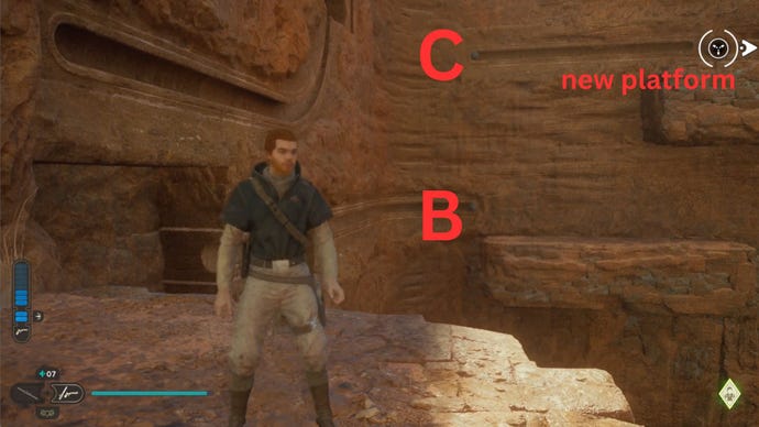 A diagram of sphere locations in the Star Wars Jedi: Survivor Path of Conviction.