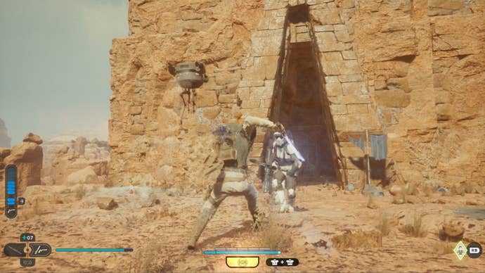 The temple entrance into the Star Wars Jedi: Survivor Path of Persistence.