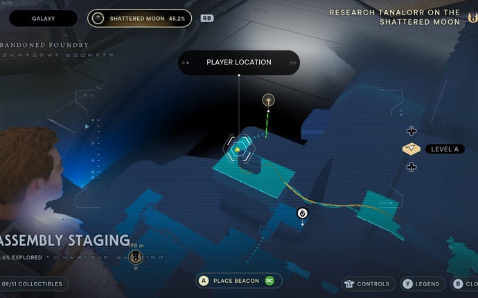 Part of the Shattered Moon map in Jedi: Survivor.