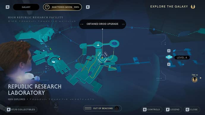 Part of the Shattered Moon map in Jedi: Survivor.