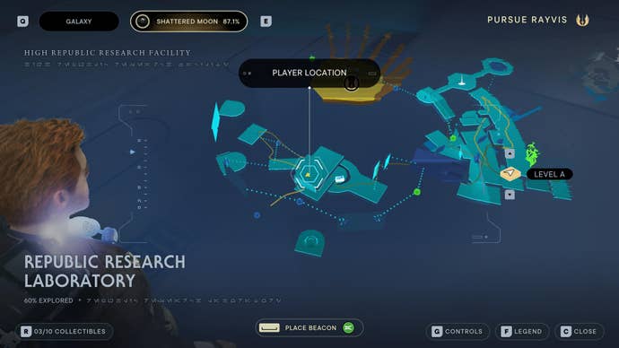 Part of the Shattered Moon map in Jedi: Survivor.