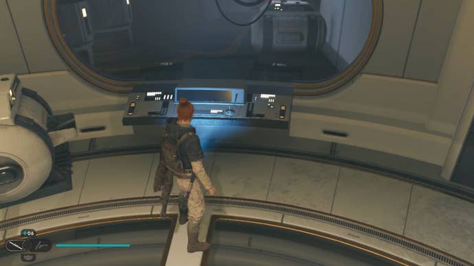 Cal scans a databank entry on Shattered Moon in Jedi: Survivor.