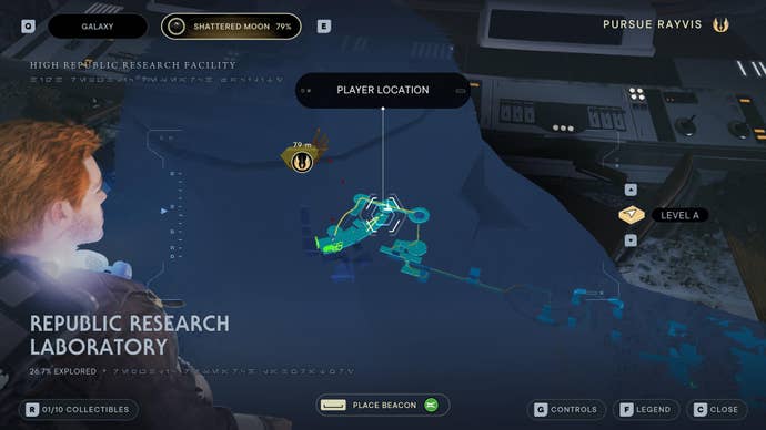 Part of the Shattered Moon map in Jedi: Survivor.