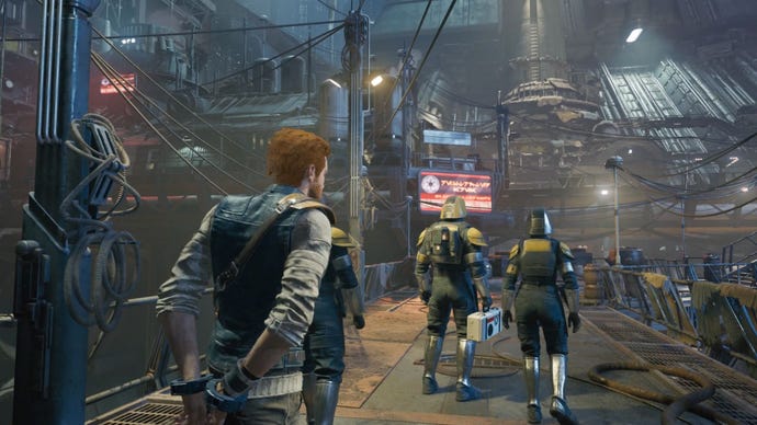 Cal Kestis arrives in Coruscant in the Star Wars Jedi: Survivor story.