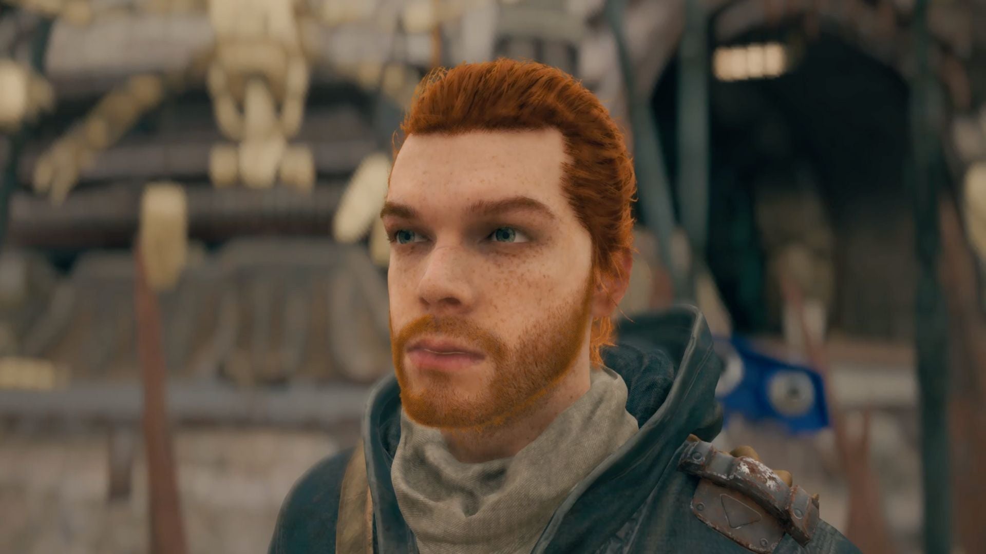 Cal Kesits stands in Fort Kah&rsquo;lin, setting up for the Star Wars Jedi: Survivor XP farm.