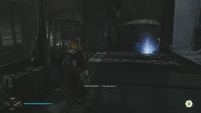 Cal approaches and picks up a collectible on Koboh in Jedi: Survivor.