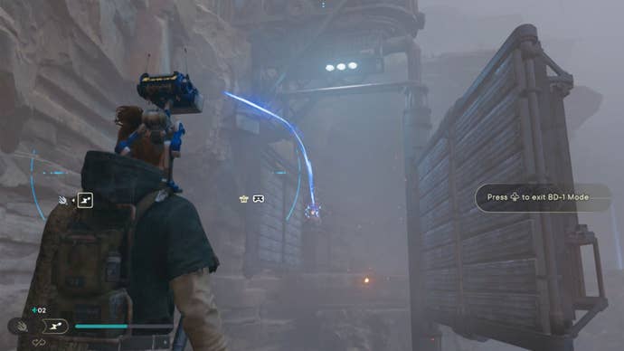 Cal uses BD-1’s electro dart in Star Wars Jedi: Survivor.