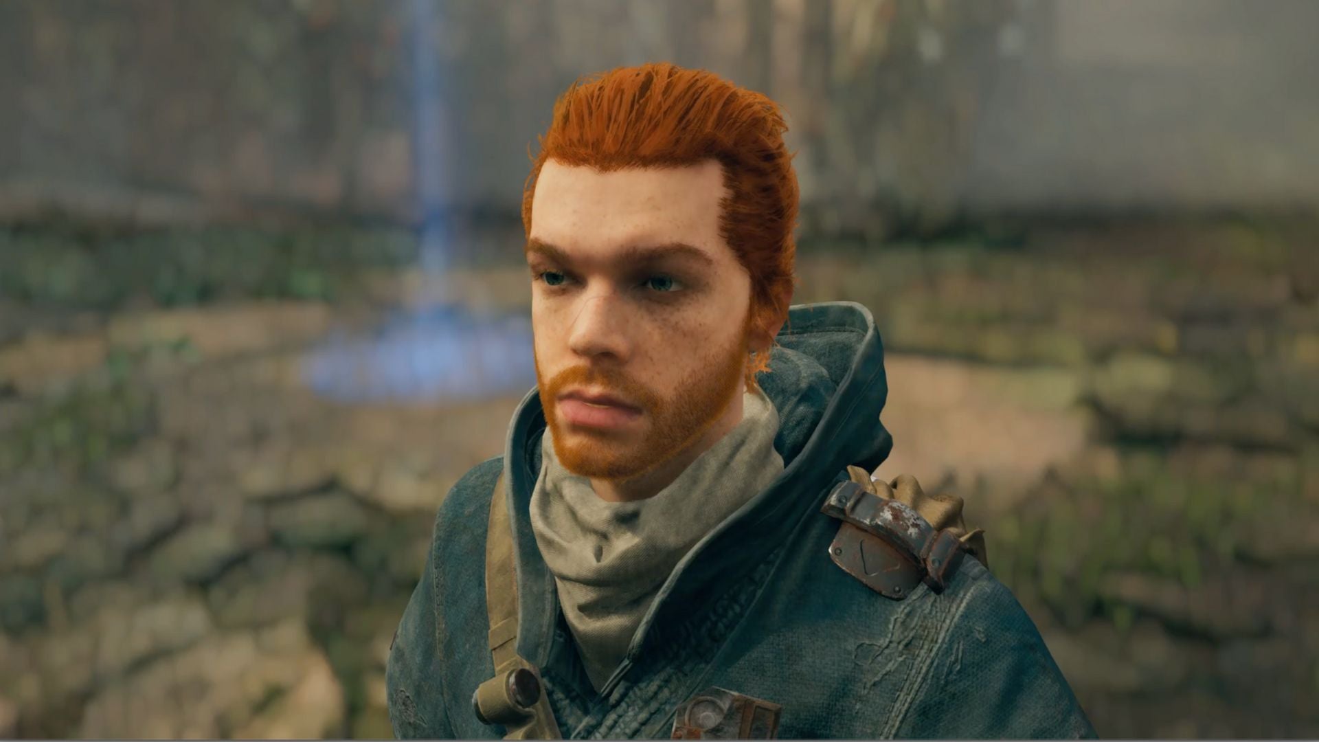 Cal Kestis stands in front of a Meditation Point in Star Wars Jedi: Survivor.