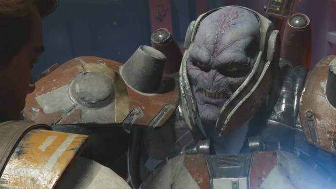 A close-up of Rayvis in Star Wars Jedi: Survivor.