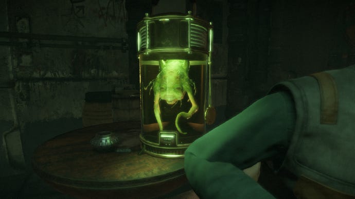 Star Wars Outlaws screenshot of Bosnok in Kaslo’s Parlor in Mirogana City.