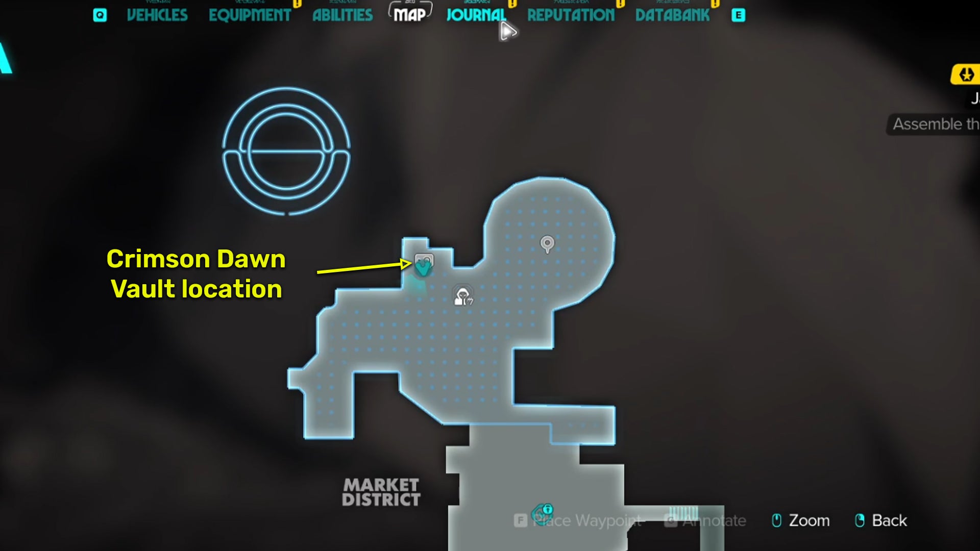 Star Wars Outlaws screenshot of the route to the Crimson Dawn vault. - 3