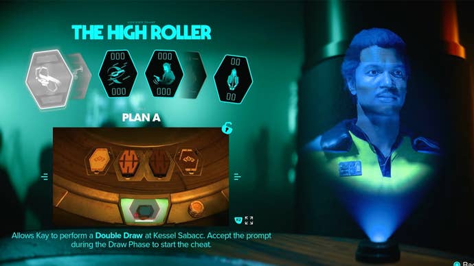 Star Wars Outlaws screenshot of The High Roller Expert skills menu.