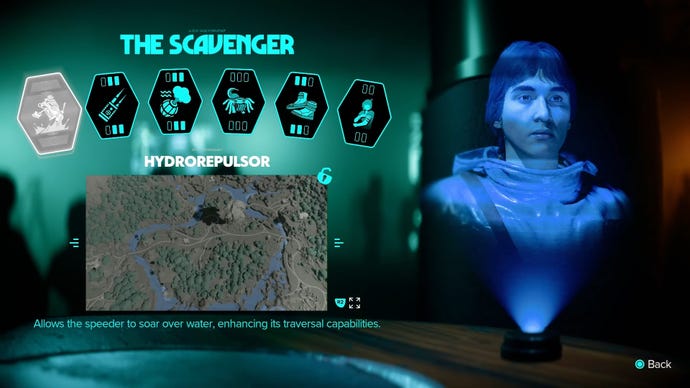 Star Wars Outlaws screenshot of The Scavenger Expert skills menu.