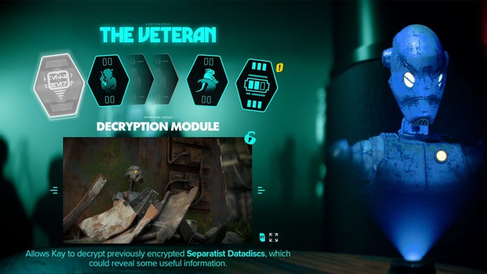 Star Wars Outlaws screenshot of The Veteran Expert skills menu.