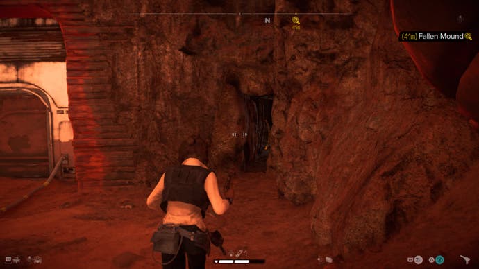 Interior entrance to the Star Wars Outlaws' fallen mound
