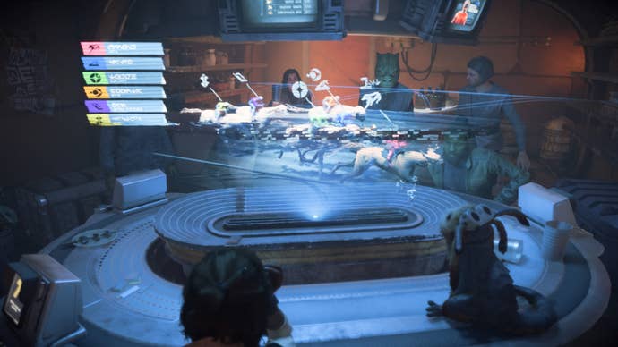 star wars outlaws fathier racing in mirogana mid-race holotable