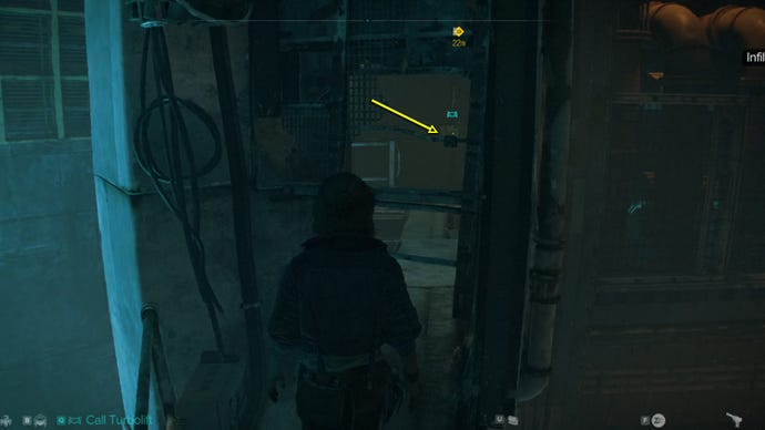 Star Wars Outlaws screenshot of the route to Gorak’s base in Mirogana City.