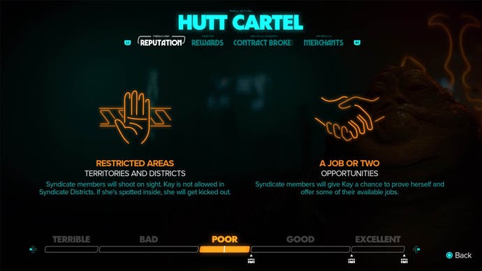 star wars outlaws hutt cartel reputation menu