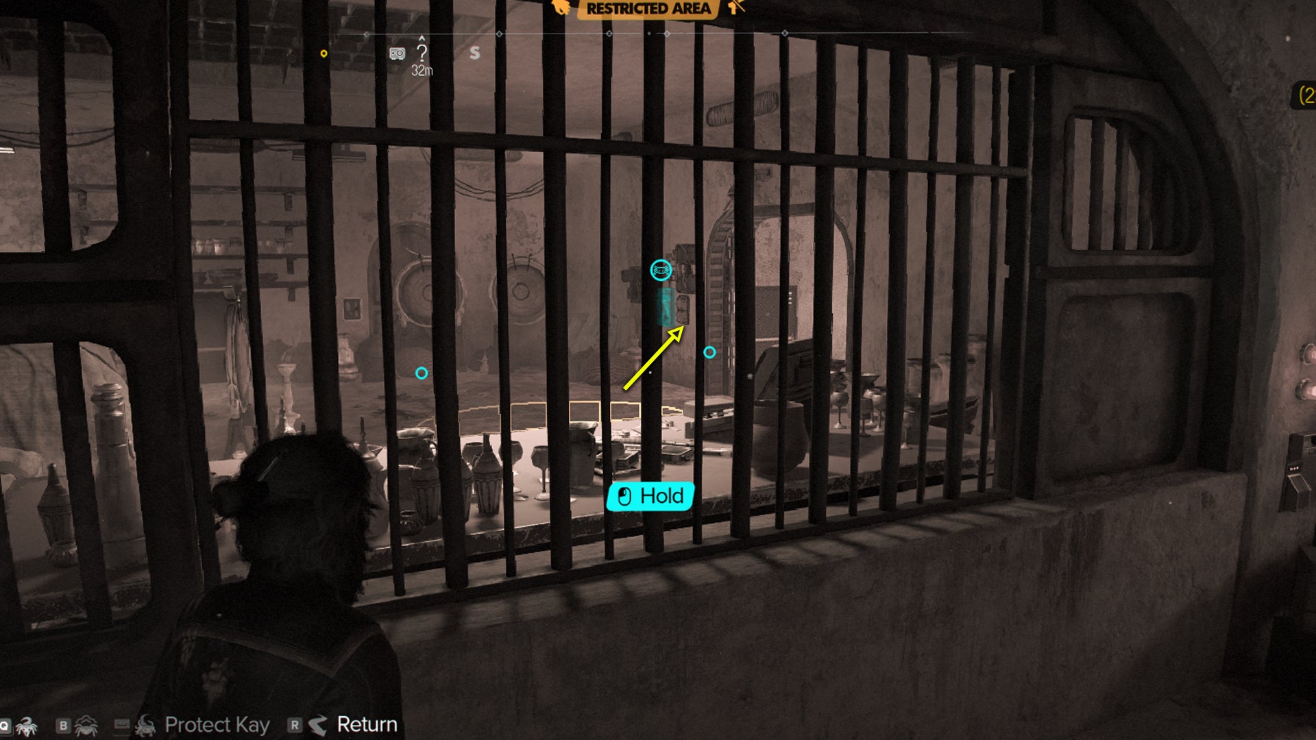 Star Wars Outlaws screenshot of the route to the Hutt vault on Tatooine.