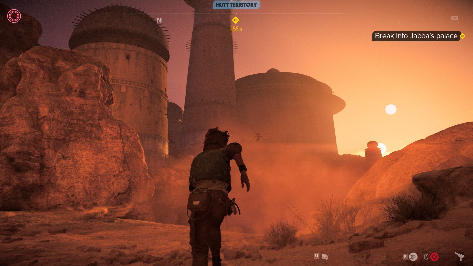 Kay approaches Jabba's palace in Star Wars Outlaws - 6