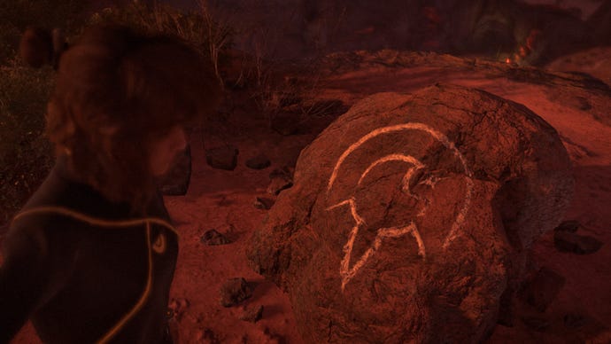 A screenshot from Star Wars Outlaws showing the Holotracker signal that should lead Kay to Jet Kordo's Legacy Vault.