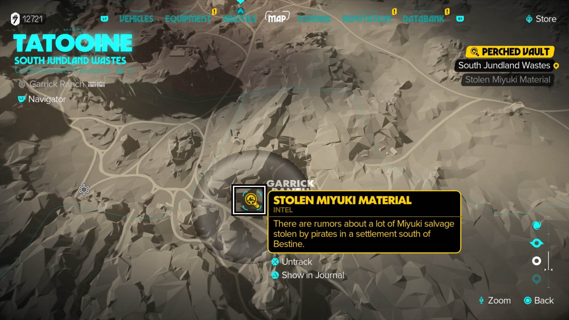 star wars outlaws jet kordo tatooine vault two garrick ranch map location