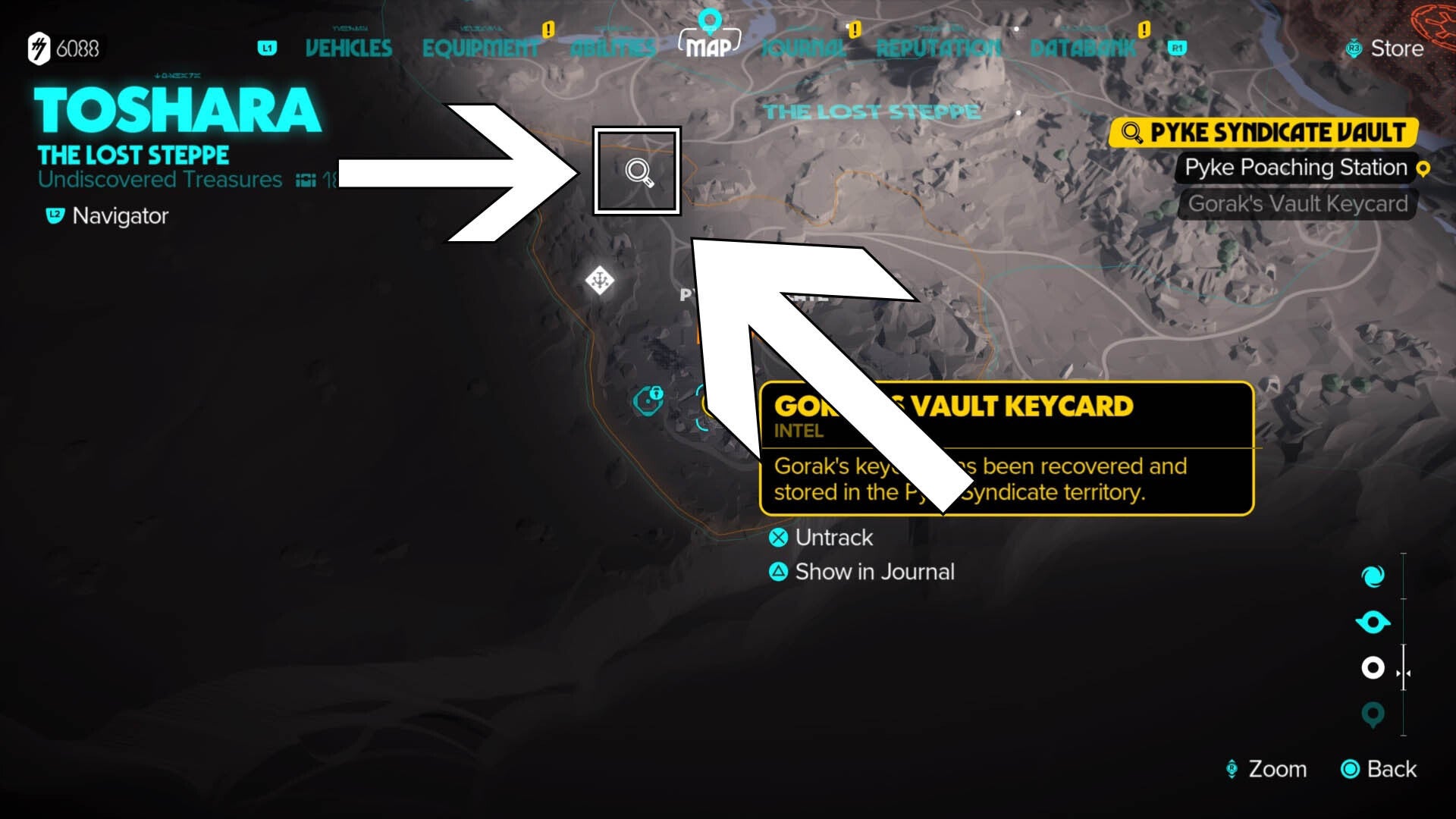 star wars outlaws jinnjo&rsquo;s vault keycard map location