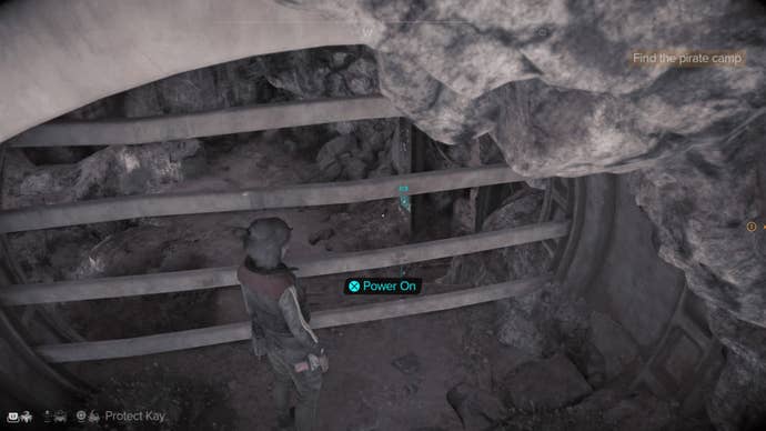 star wars outlaws kay commanding nix to turn fan back on at smugglers hideout in toshara