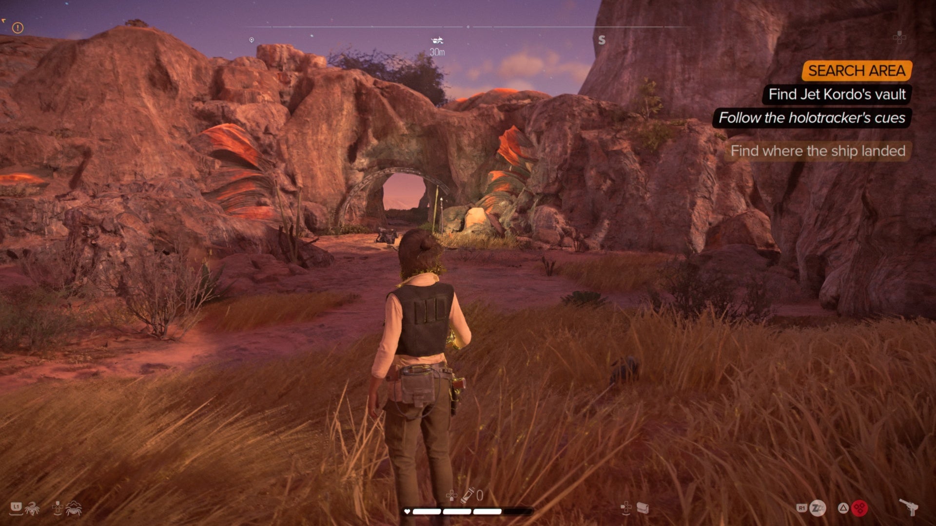 star wars outlaws kay facing archway to jet kordo&rsquo;s toshara vault