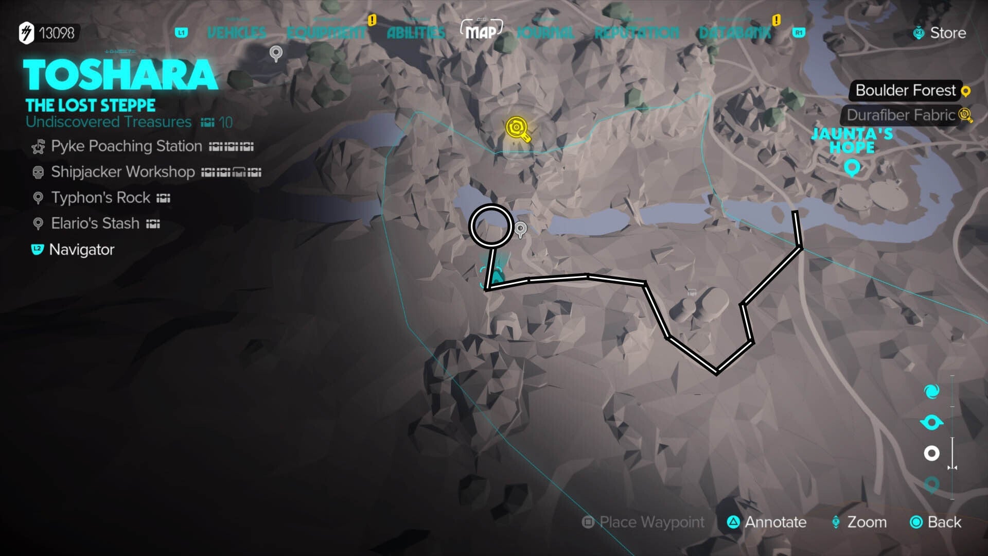 star wars outlaws map location path to ramp for toshara durafiber fabric