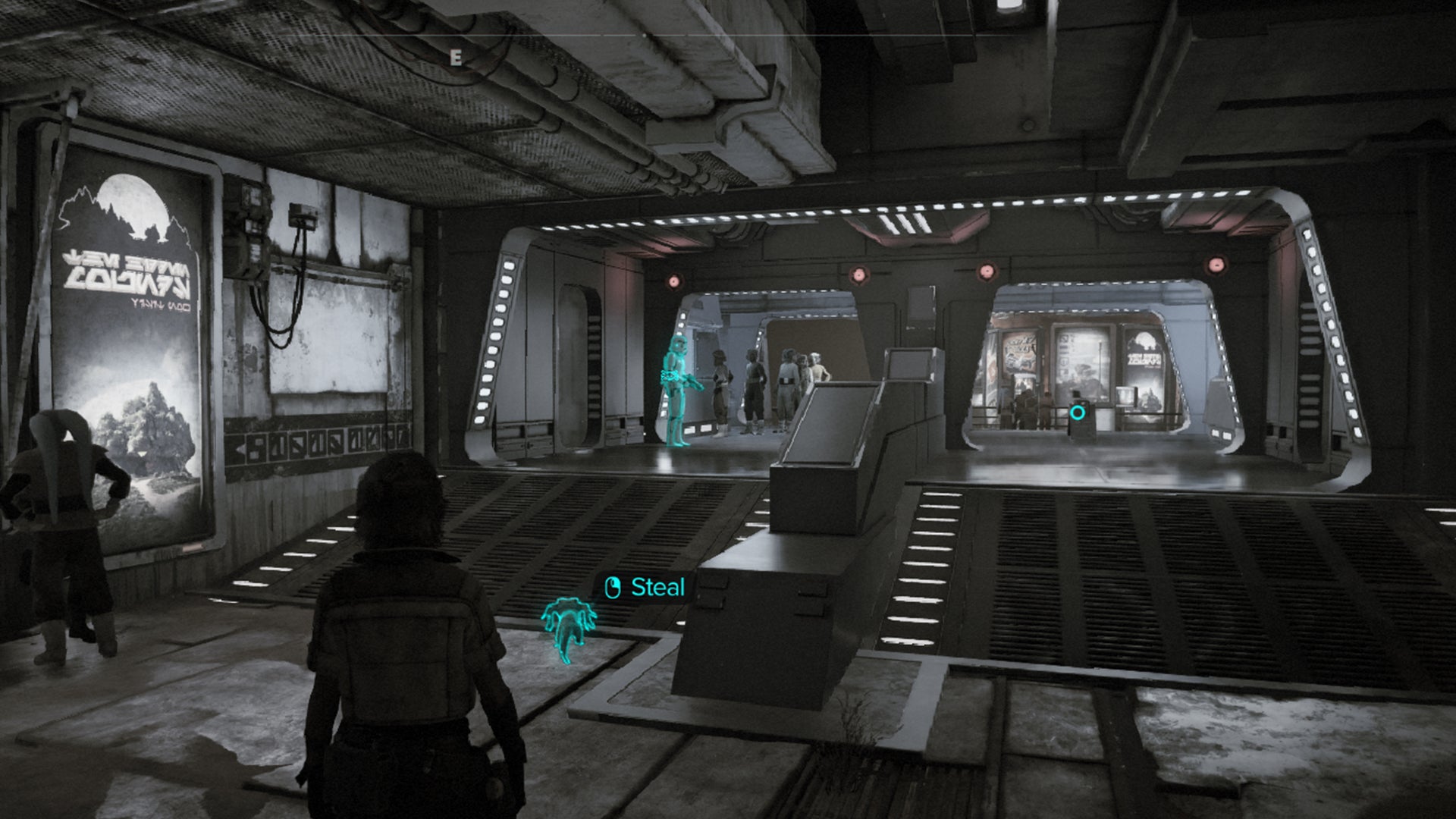 Star Wars Outlaws screenshot of Nix being commanded to steal from a Stormtrooper. - 10
