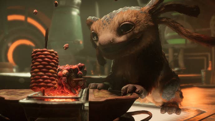 Star Wars Outlaws screenshot of the ‘Nix Treats’ mini-game sequence.