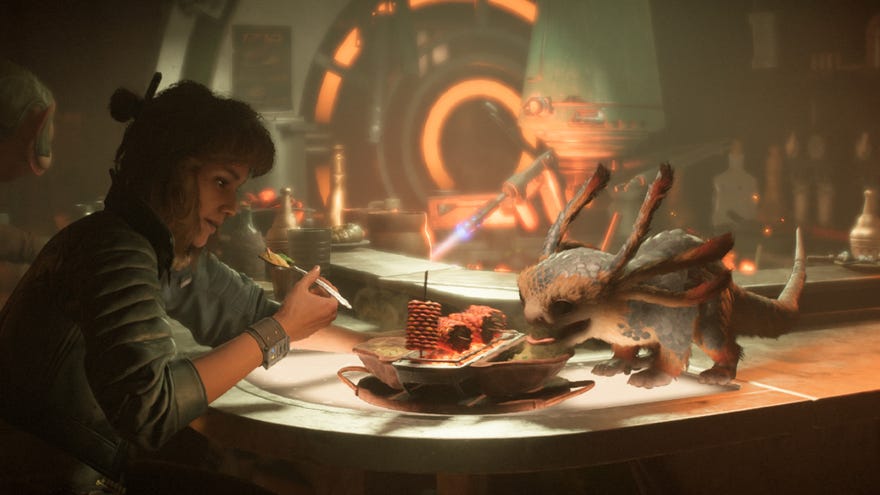 Star Wars Outlaws screenshot of the ‘Nix Treats’ mini-game sequence.