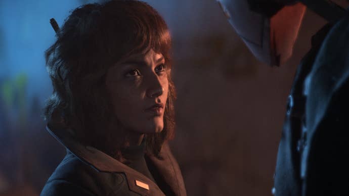 Kay Vess looking a bit narked in Star Wars Outlaws.