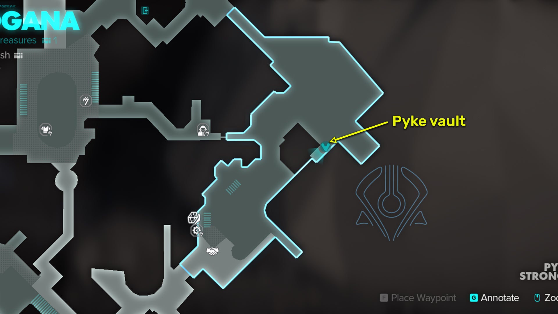 Star Wars Outlaws screenshot of the route to the Pyke vault.