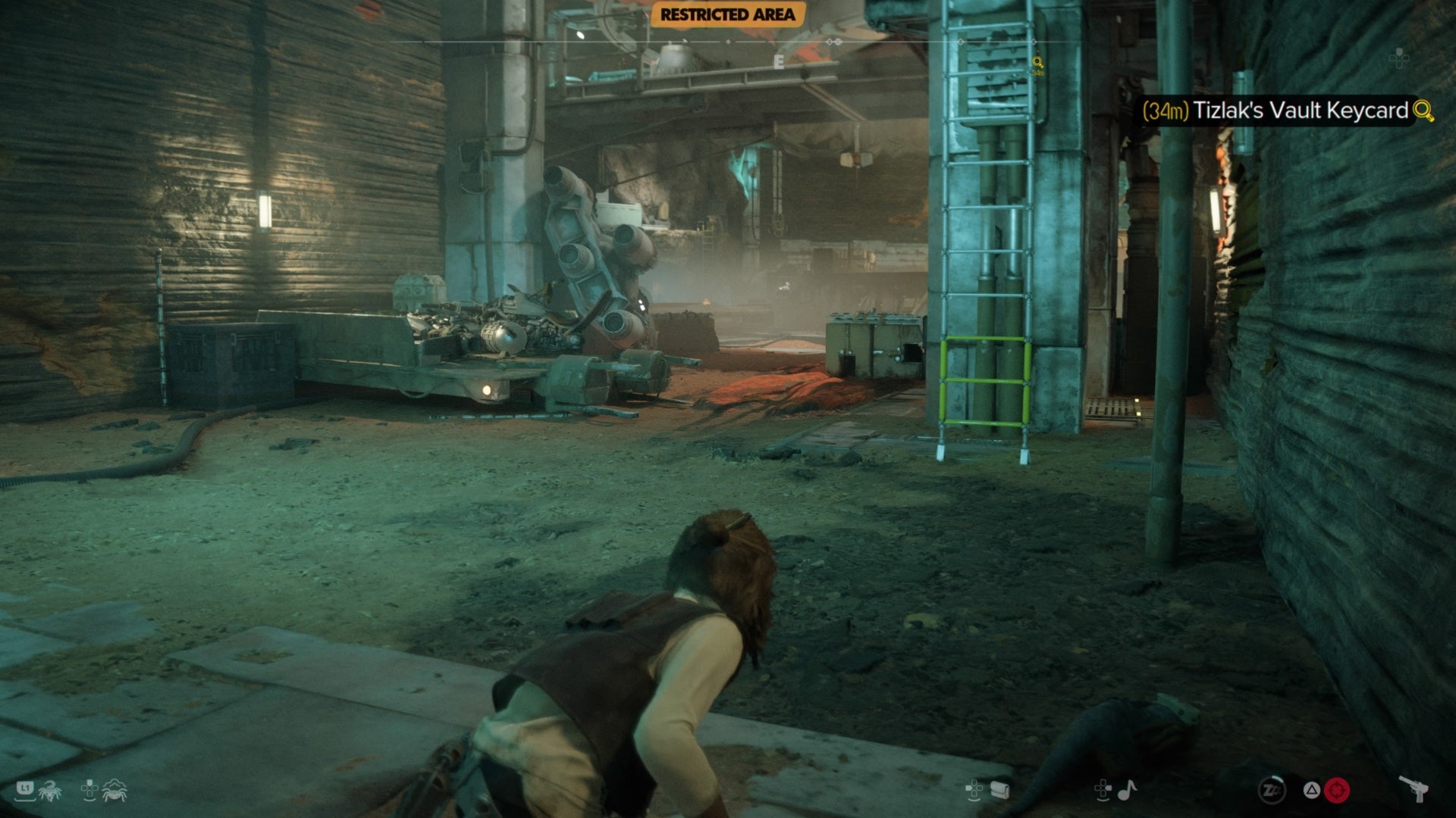 star wars outlaws pyke workshop ladder to tizlak keycard