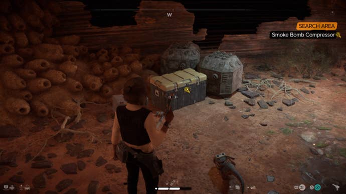 star wars outlaws smoke bomb compression container in fallen mound