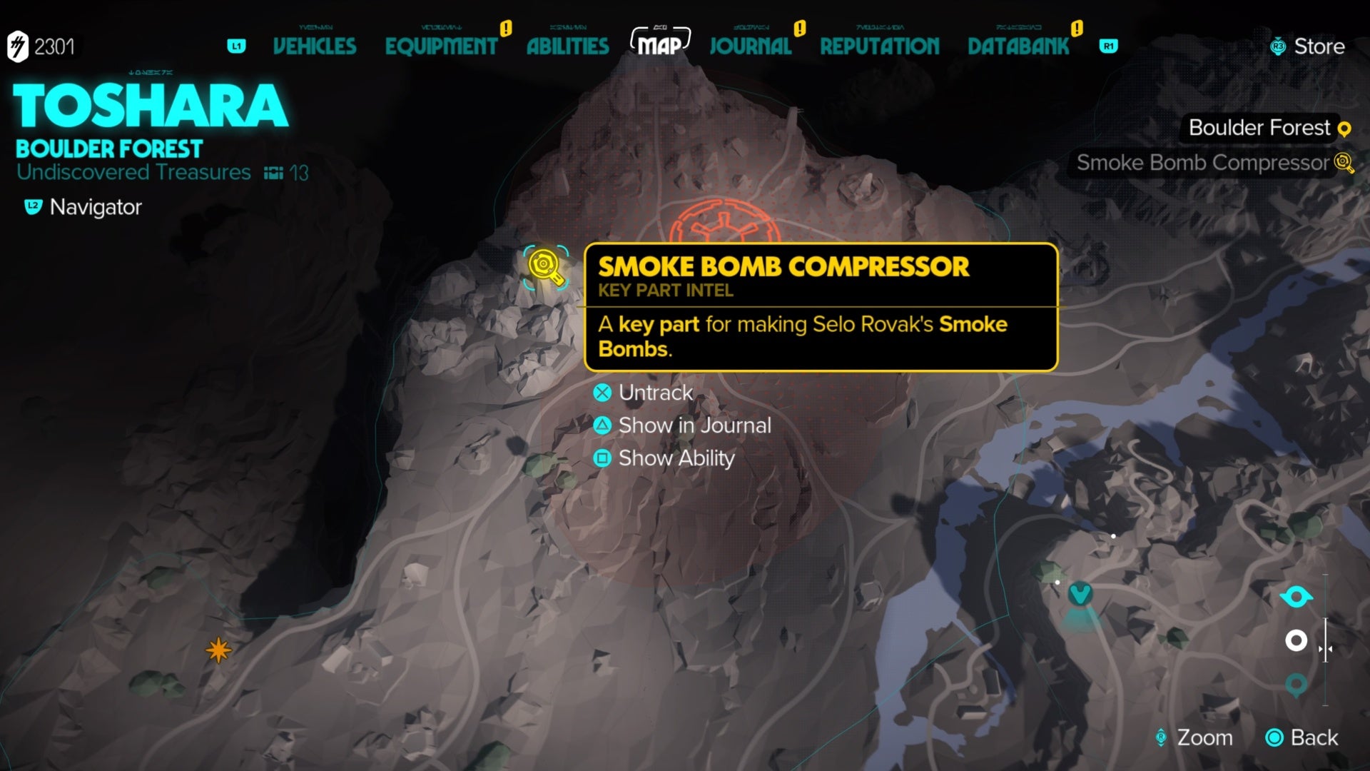 star wars outlaws smoke bomb compressor intel map location