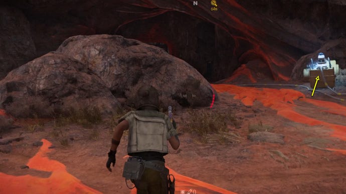 Star Wars Outlaws screenshot of the route Kay needs to take to get the Smoke Bomb Compressor part.