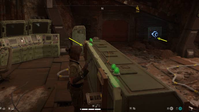 Star Wars Outlaws screenshot of the route Kay needs to take to get the Smoke Bomb Compressor part.