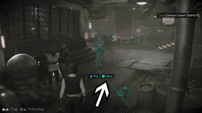 star wars outlaws steal prompt on stormtrooper