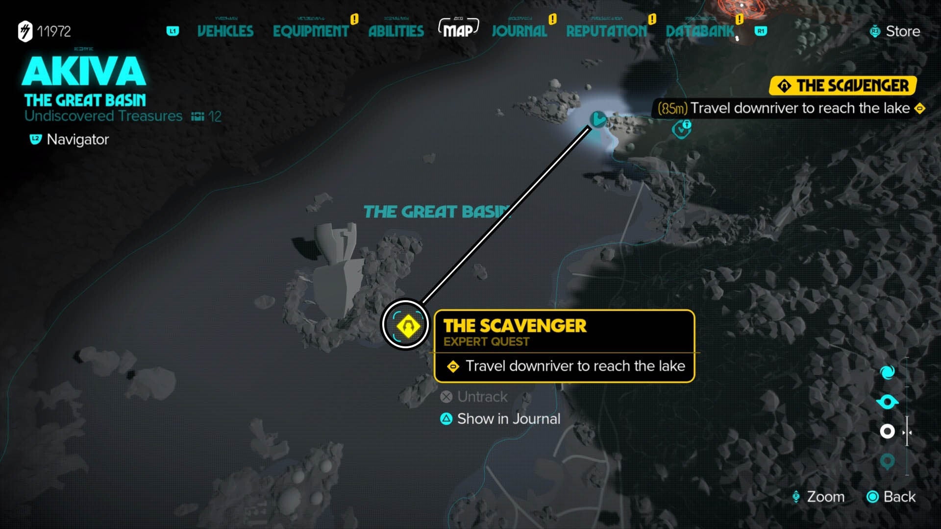 star wars outlaws the scavenger marker on the great basin map location