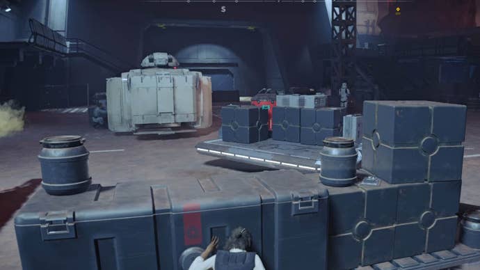 star wars outlaws the slicer quest inside imperial base courtyard