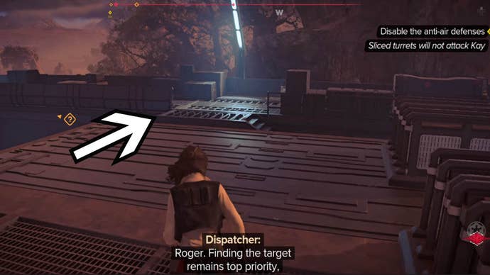 star wars outlaws the slicer quest rooftop jump point in base