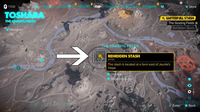 star wars outlaws toshara rehidden stash map location